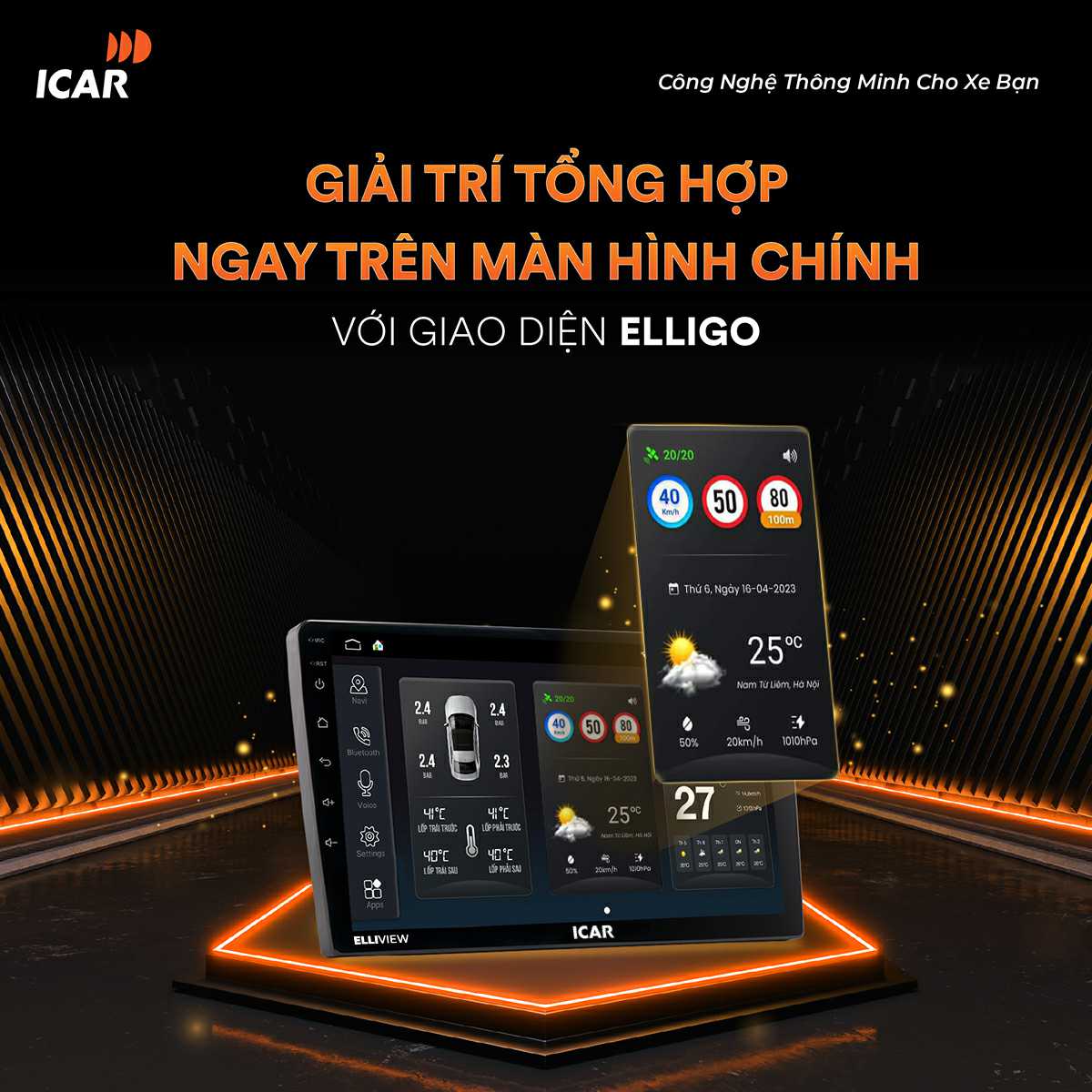 MÀN HÌNH ANDROID ICAR ELLIVIEW UE